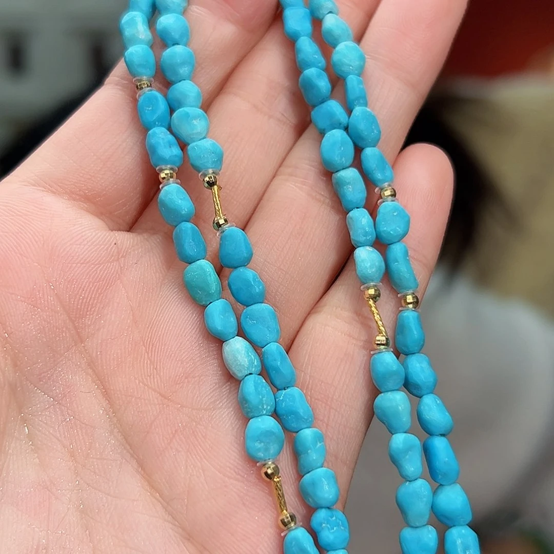 绿松石珠宝奇石18K金镶嵌