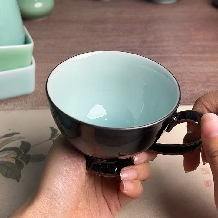 龙泉云间青瓷小米茶器