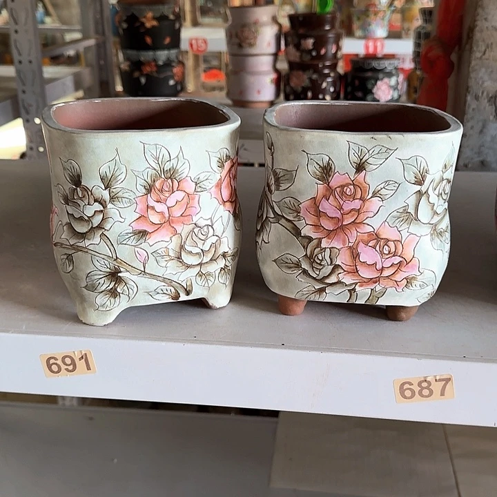 龘***贸紫砂花盆景德镇陶瓷