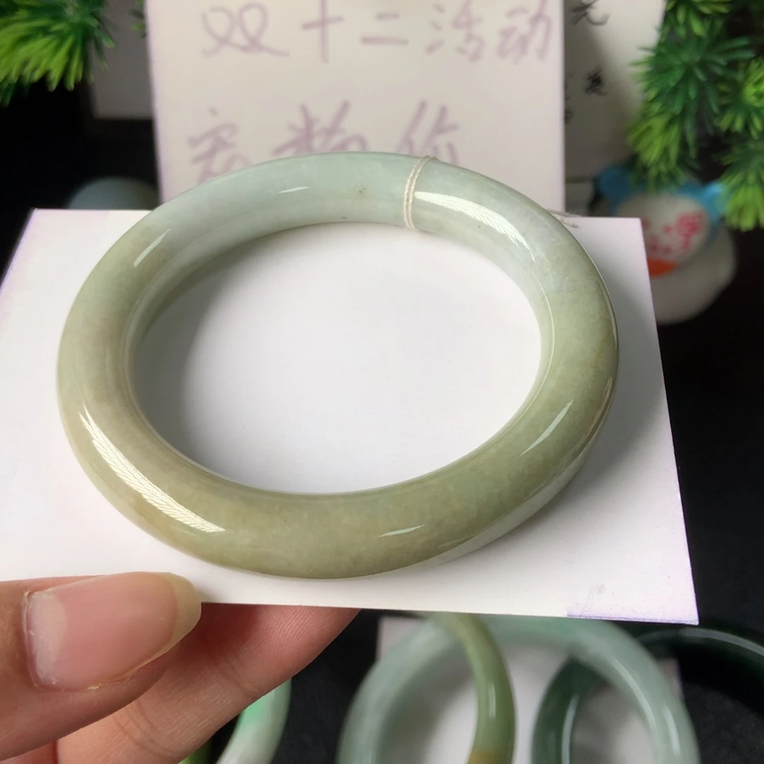 翡翠未镶嵌手镯22号54-55