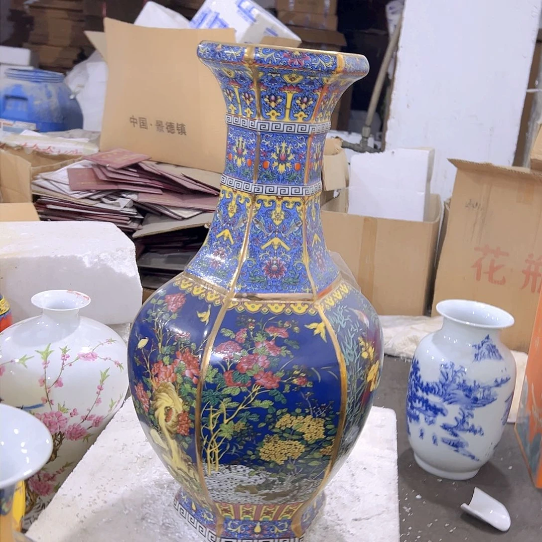 摆件胖***神景德镇陶瓷摆件