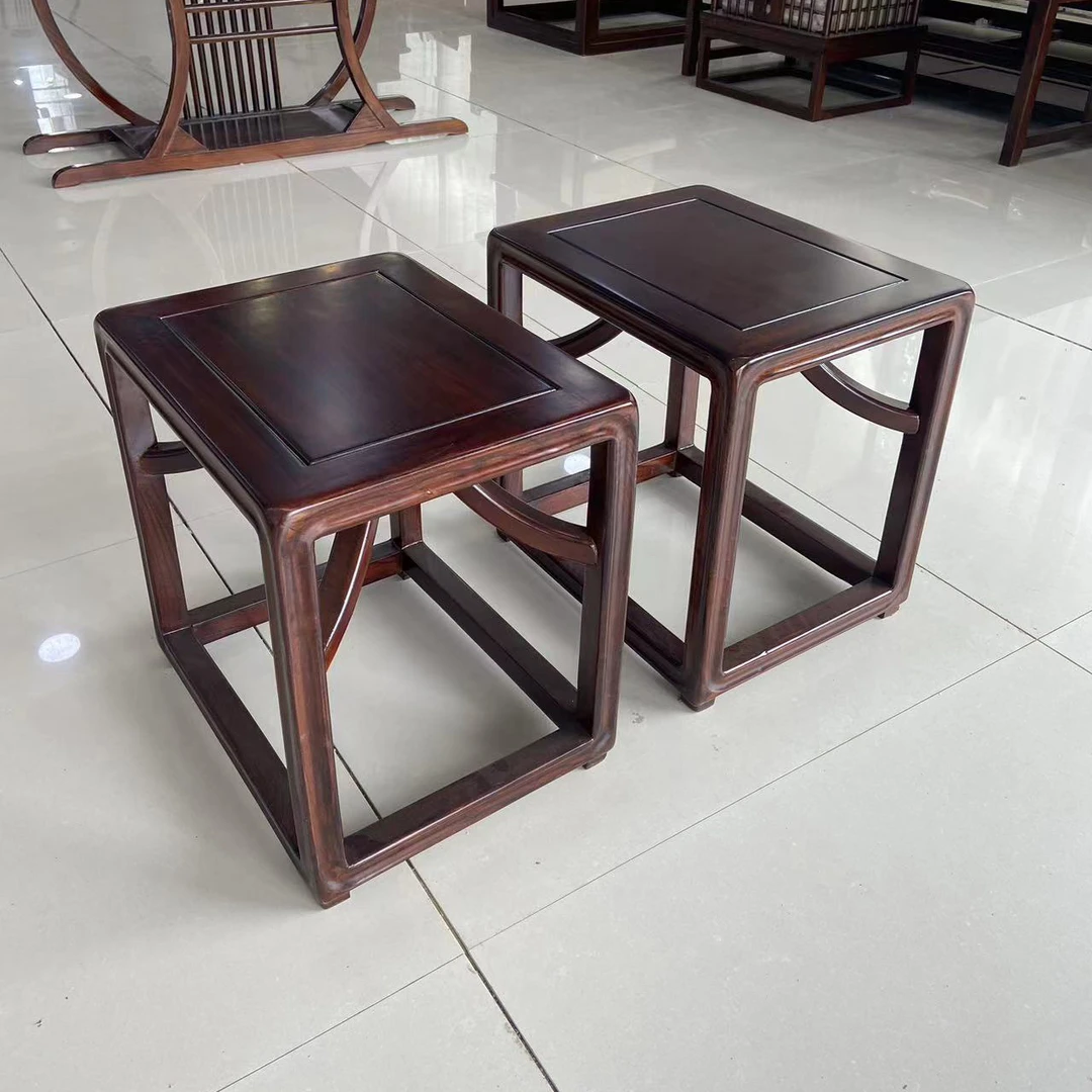 老榆木凳子实木元宝凳新中式马蹄凳换鞋凳长条凳家用饭店餐凳