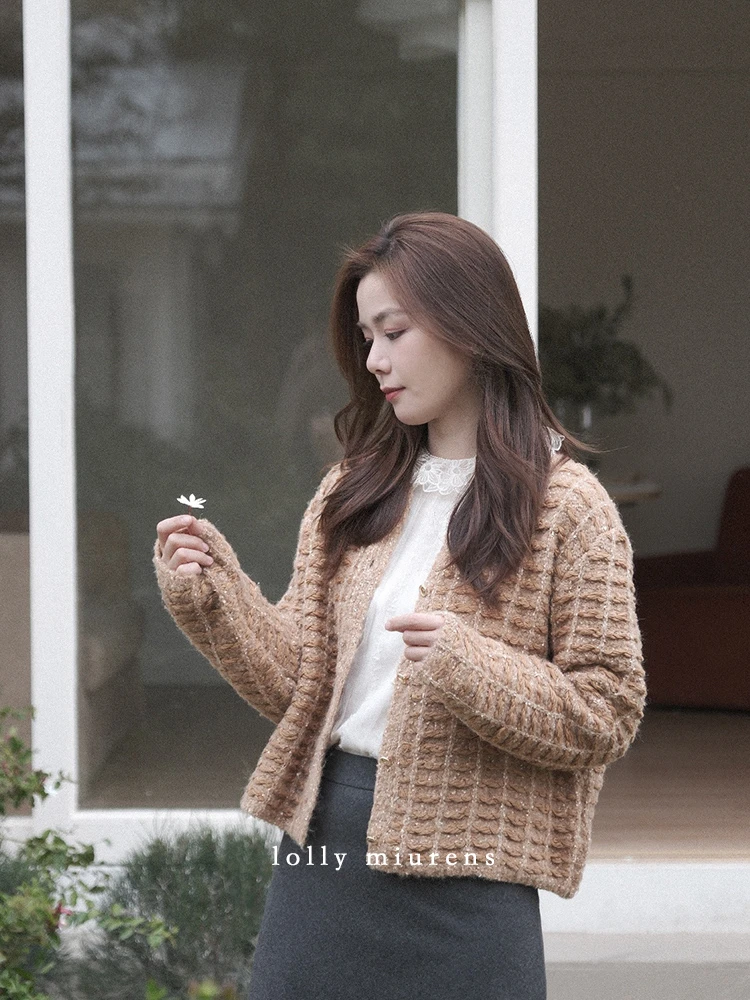 缪恩诗 AUTUMN x「星星的许愿～❀」ᴍɪᴜʀᴇɴs 气质编织开衫M2412241301