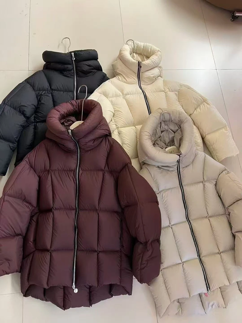 WTt-0519泡芙白鹅绒380克抗极寒一件过冬羽绒服
