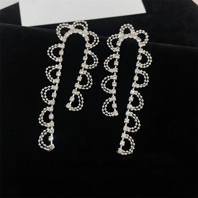 合金锆石耳饰 【浠儿家】时尚超仙立体高级感蕾丝花边耳钉女