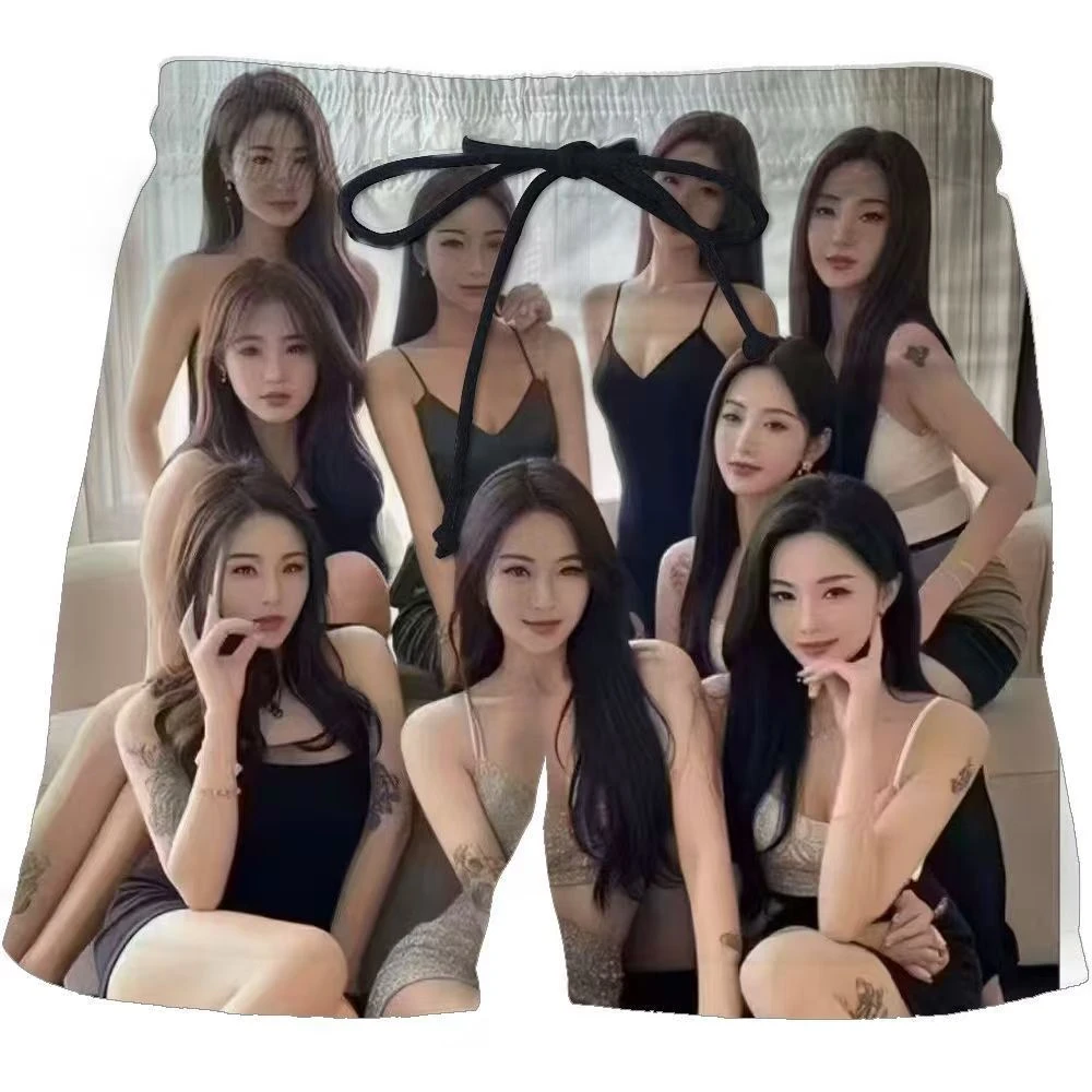 【曲奇】2025夏季美女潮流T恤套装3D印花男女青少年舒适透气薄款