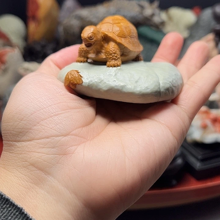 东北石松花石摆件