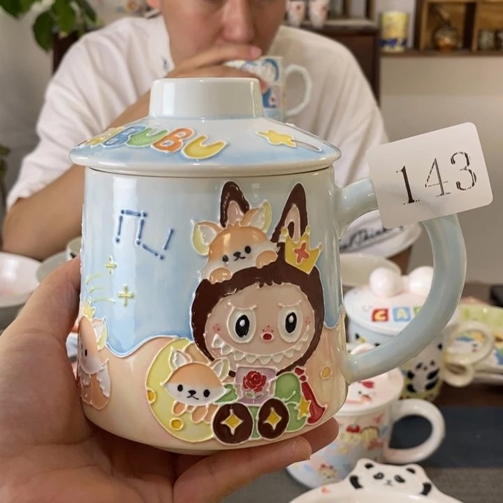 瓷片景德镇釉下彩手绘