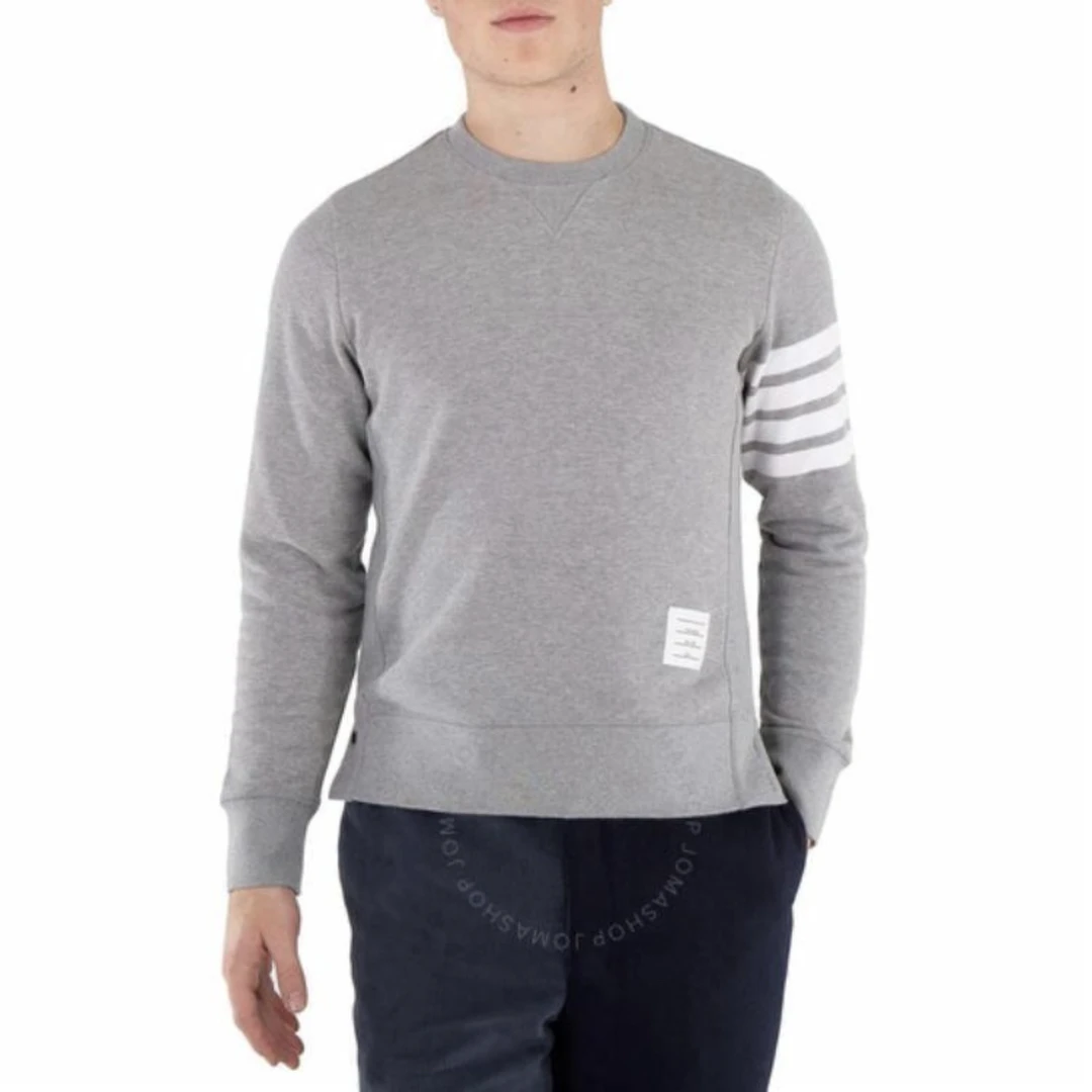 99新 THOMBROWNE 1546/THOM BROWNE 灰色Logo贴标卫衣/2码/97新