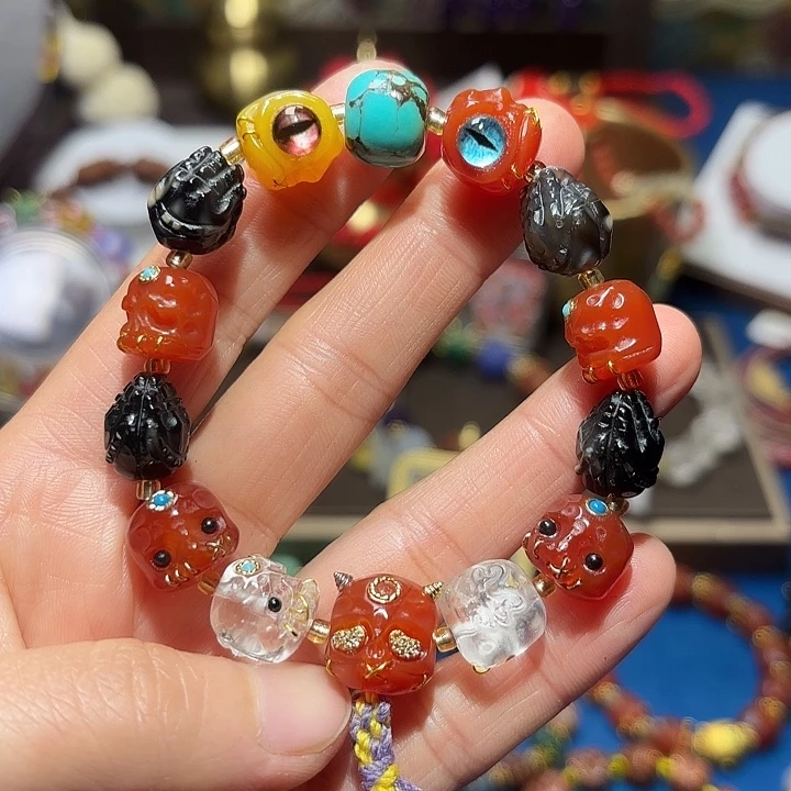 白玉菩提吊坠手串