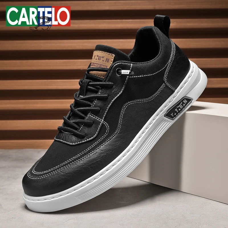卡帝乐鳄鱼男鞋秋季透气百搭男士休闲板鞋软底轻便上班工作潮鞋子