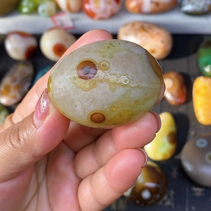 3手把件奇石水晶底饰品