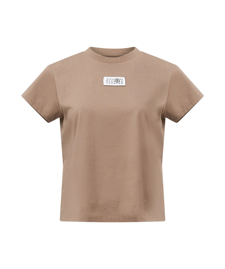 未使用 MM6 25SS标签LOGO圆领短袖T恤