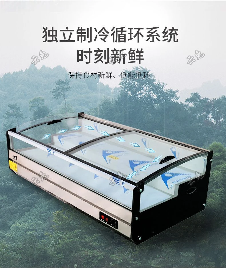 摆摊展示柜三轮车移动炸串卤菜凉菜商用烧烤熟食台式冷藏保鲜柜