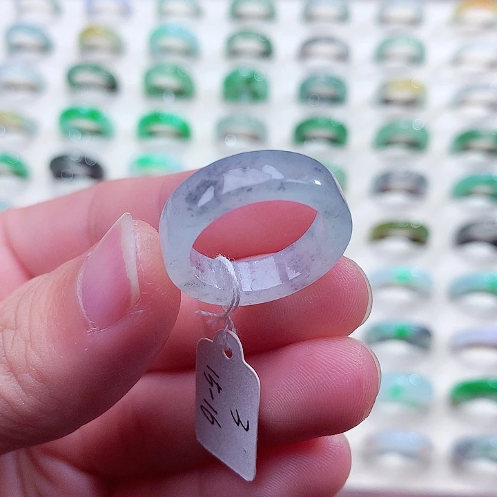 翡翠未镶嵌戒指15-16号