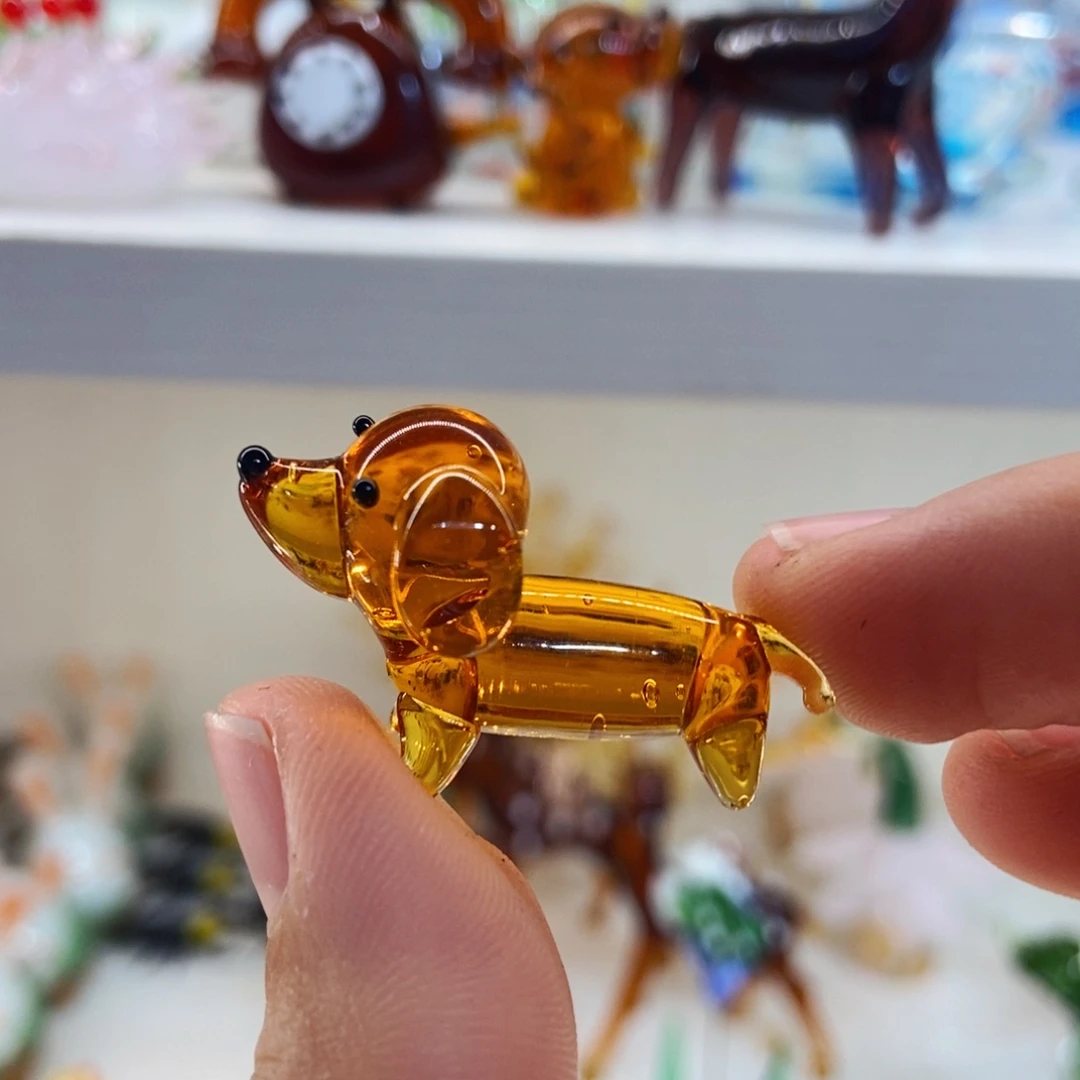手工艺品琉璃腊肠狗