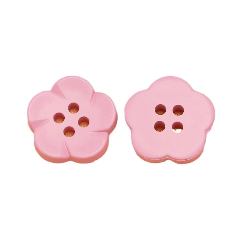 树脂花朵纽扣彩色儿童衣服装饰扣毛衣开衫可爱卡通四眼手缝扣子