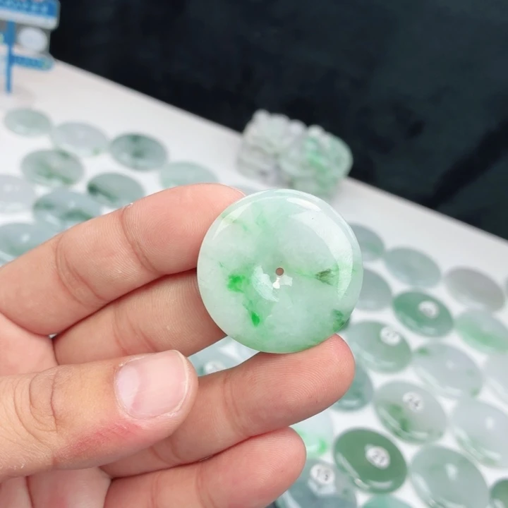 翡翠未镶嵌颈饰缅甸天然A货翡翠34.7-5.9