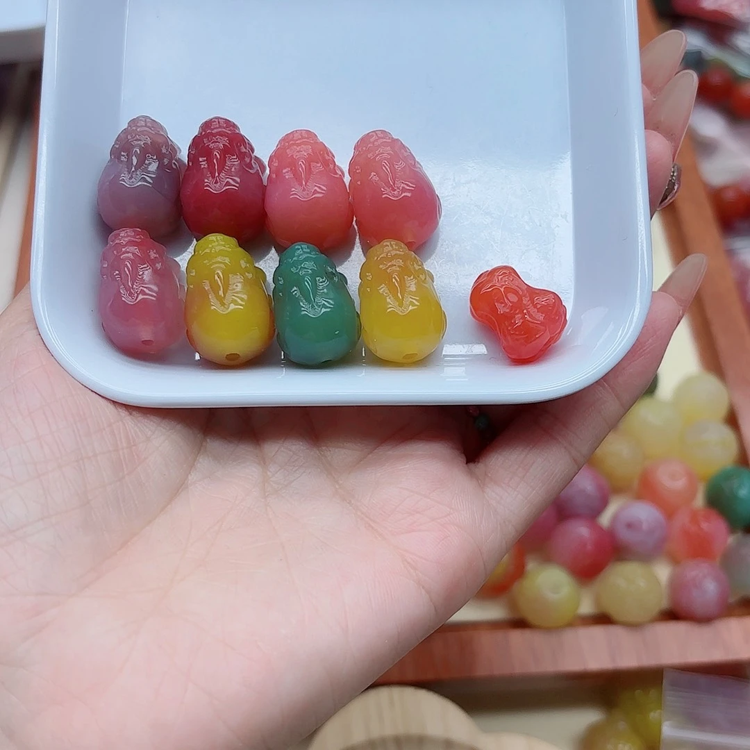 玛瑙/玉髓手链未镶嵌ღ***烟盐源055