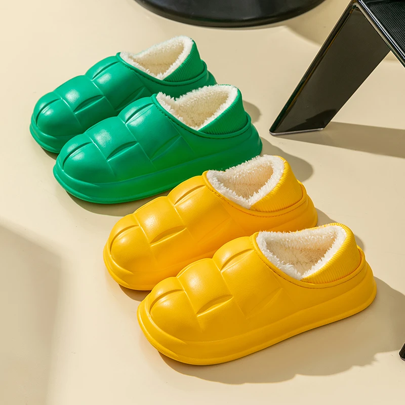 防水棉拖鞋女冬季2023新款居家居防滑冬款毛毛厚底加绒包跟毛棉鞋