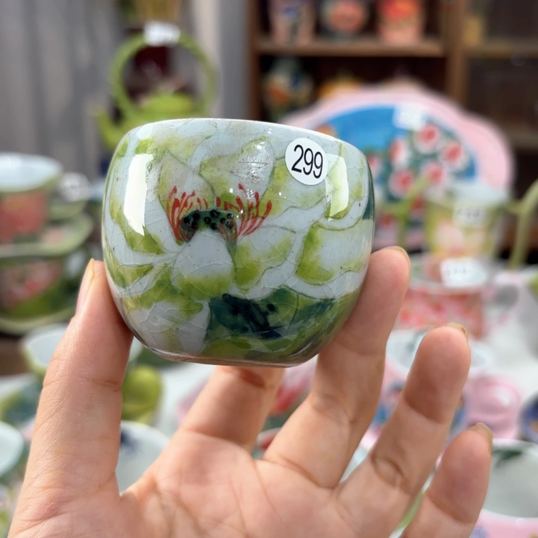 景德镇手绘高温釉下彩陶瓷茶具