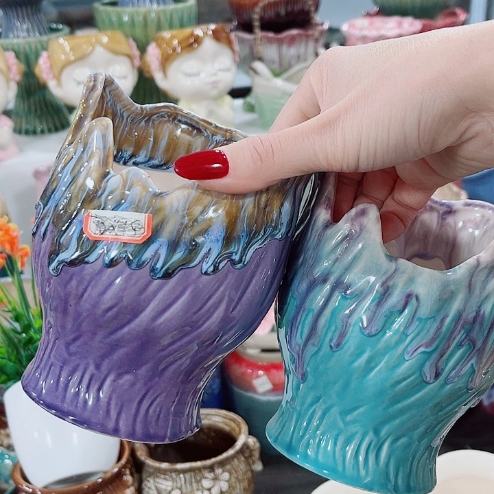 多肉陶瓷花盆满10元包邮