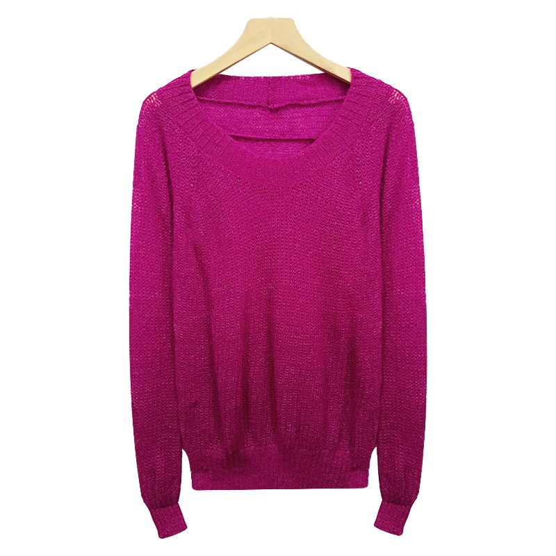 显白镂空衣服针织衫女春季叠穿时尚洋气减龄薄款长袖罩衫毛衣