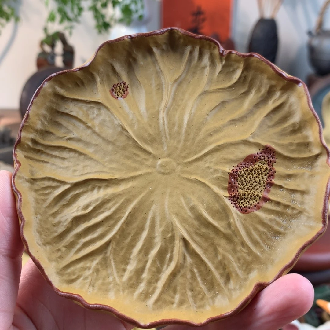 紫砂茶宠荷叶垫段泥