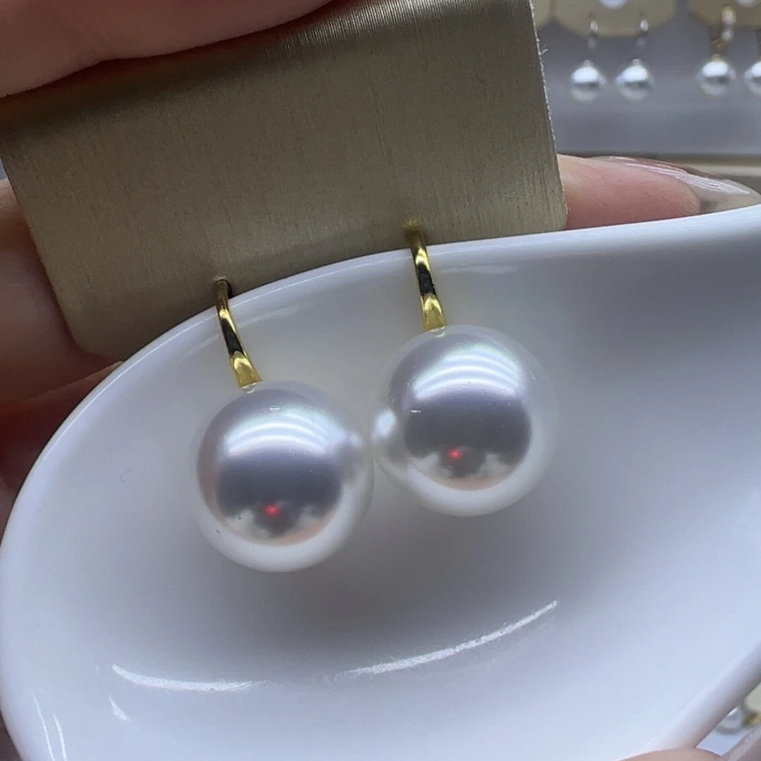 淡水珍珠耳饰银S925镶嵌