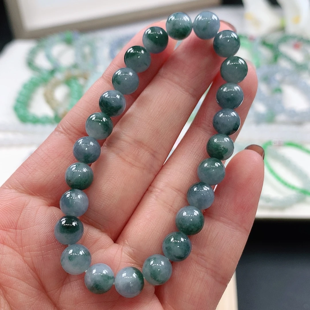 翡翠未镶嵌手链7.3mm