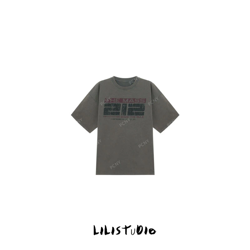 PCNY「首尔街头」不理理夏季新款小众女装美式复古字母印花短袖T恤