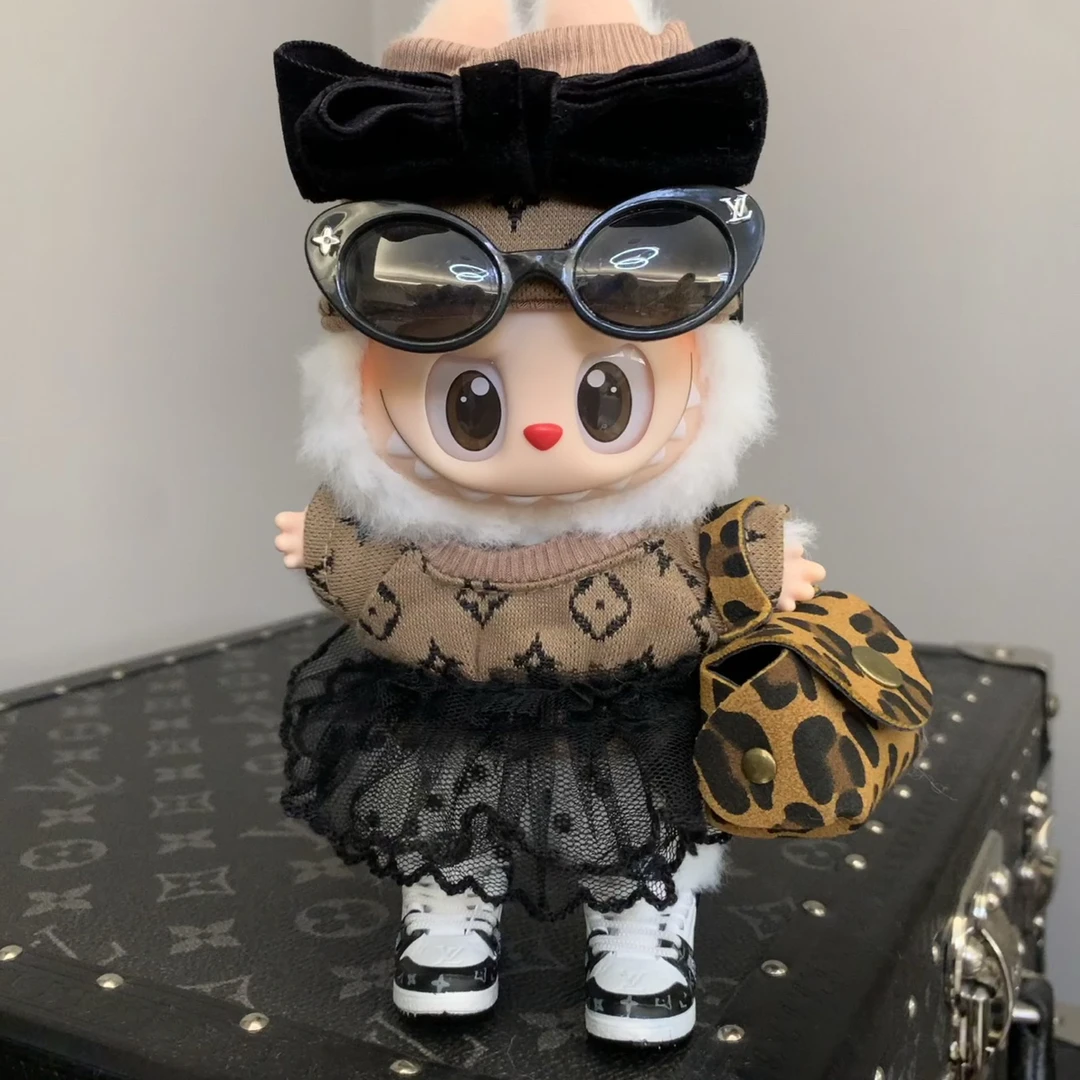 labubu拉布布华丽礼服裙子一二三代着替套装扮