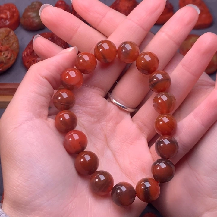 【闪购商品】未镶嵌配饰卡12mm南红玛瑙