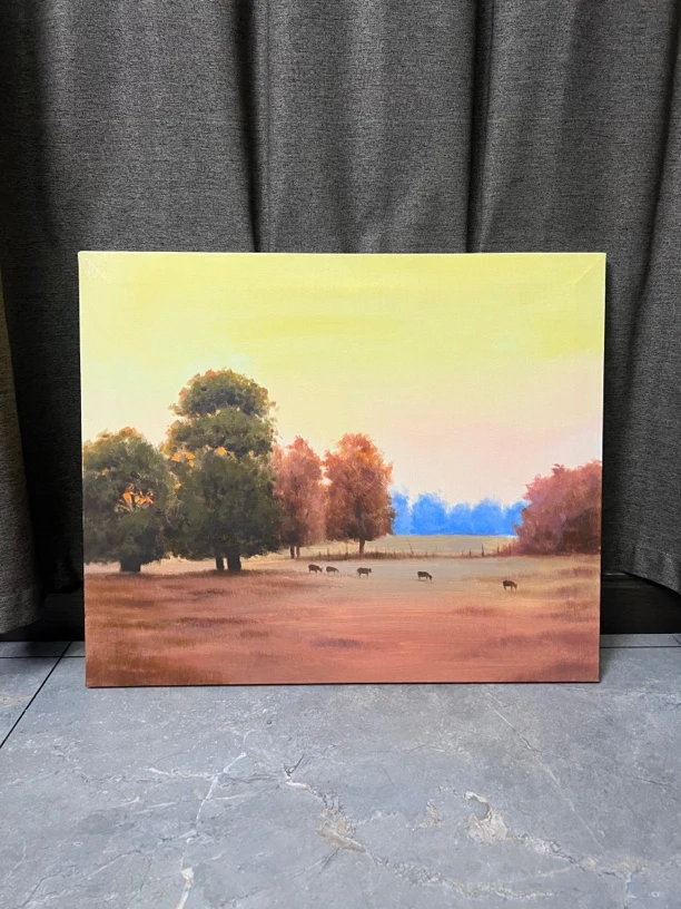 风景治愈系50×60横幅餐厅客厅挂画