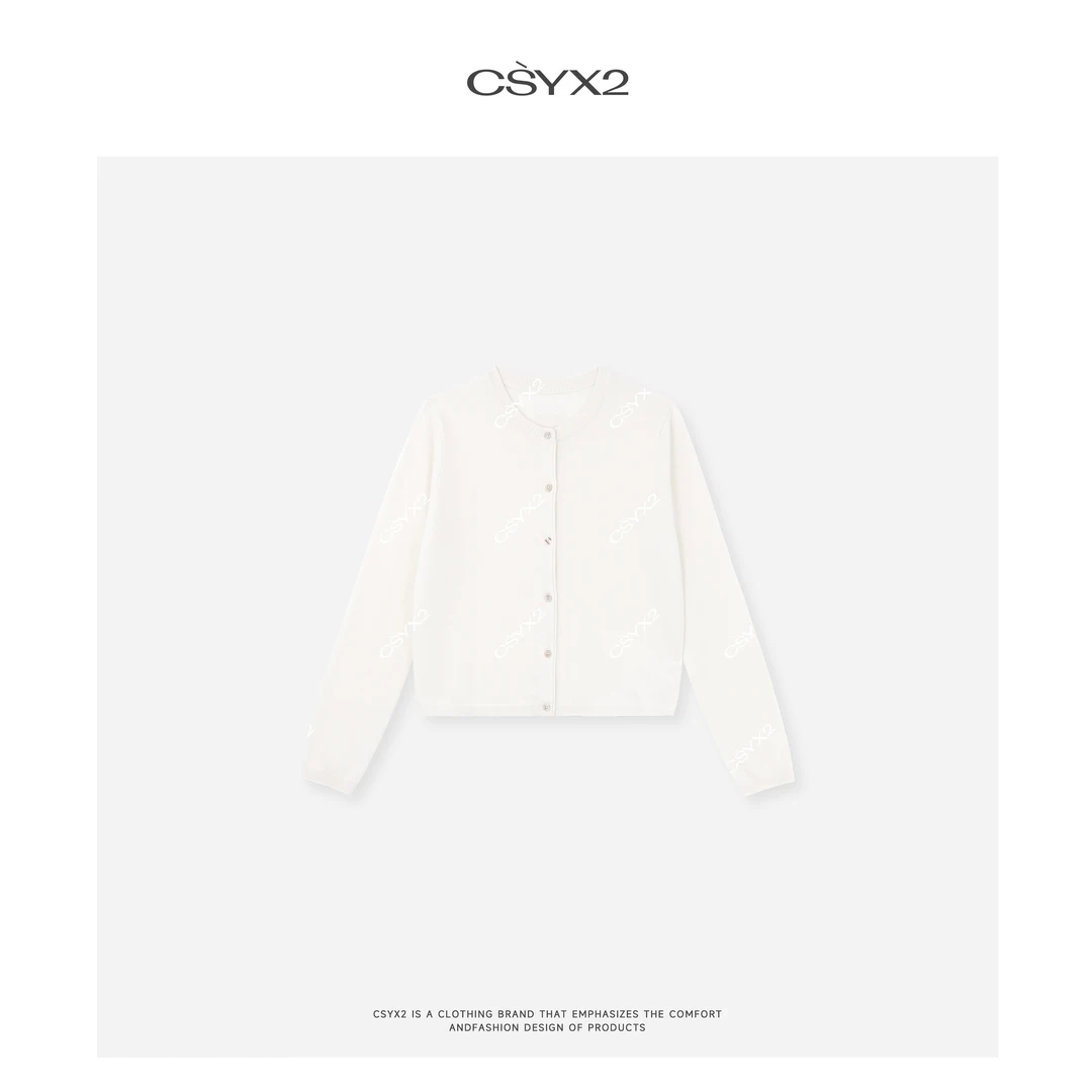 CsyX2-2025S/S早春新款“薰衣紫”100羊毛经典圆领毛衫CZ4DM009