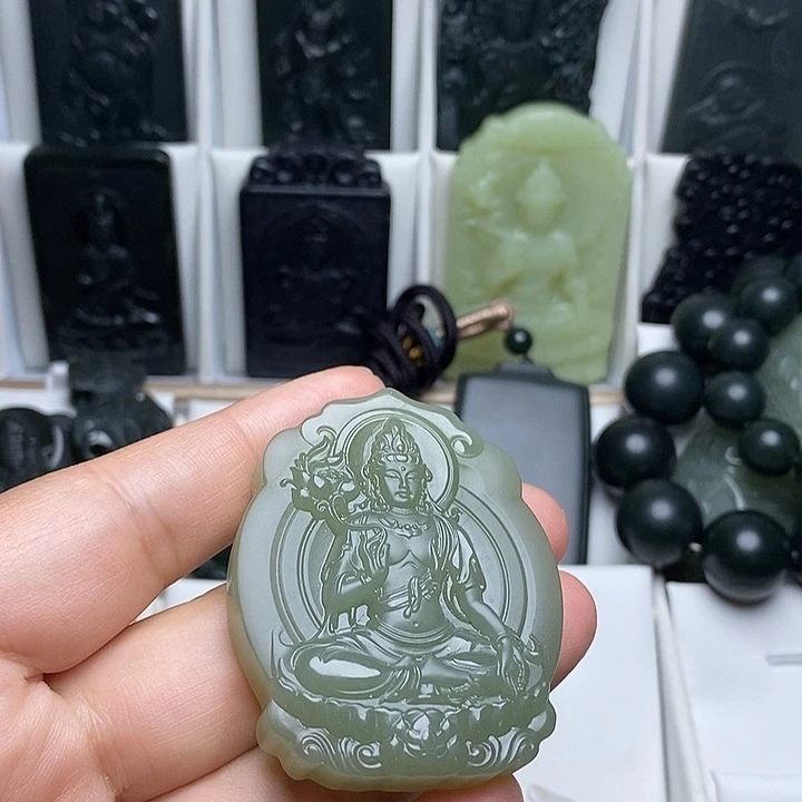 和田玉（青玉）未镶嵌颈饰