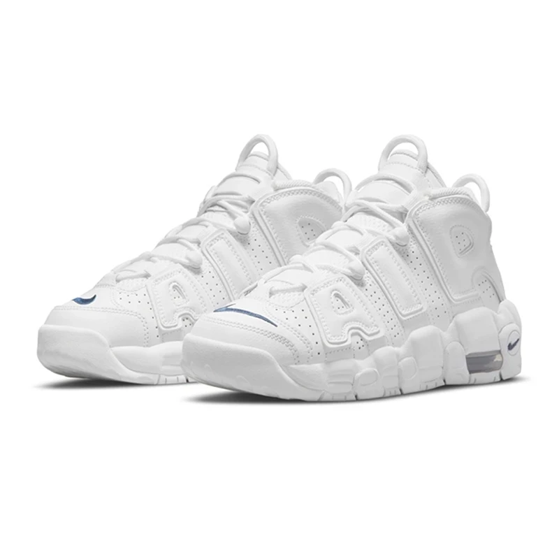 NIKE/耐克【流光风】AIR MORE UPTEMPO GS蓝白色皮蓬鞋 DH9719100