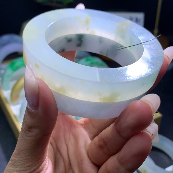 定制翡翠未镶嵌冰洒金57-64圈