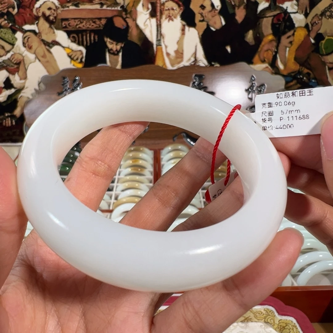 和田玉未镶嵌手镯