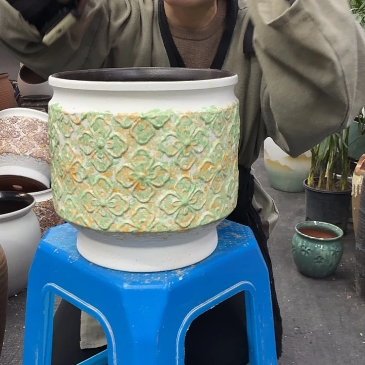 25×25 -粗陶花盆有孔-买买买