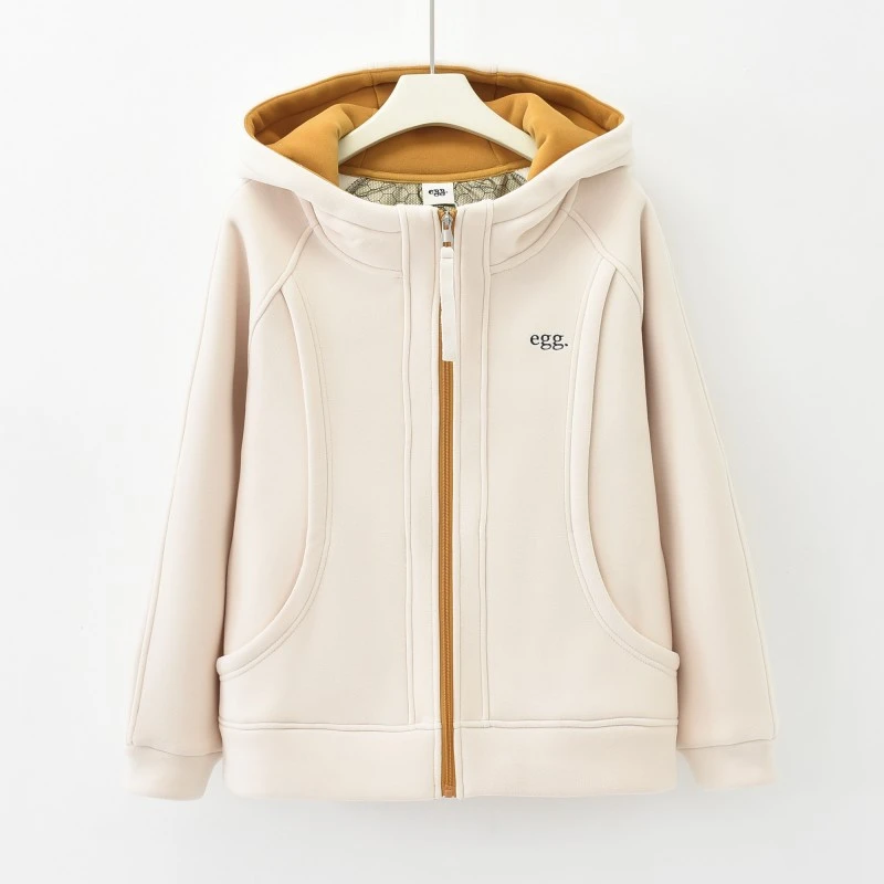 「暖呼呼的」2024加绒冬季新款女装休闲石墨烯外套K-K1098