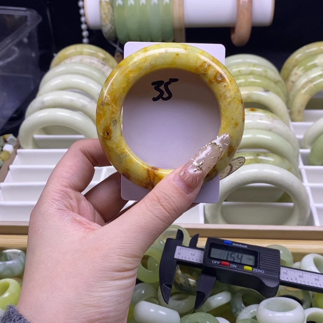 蛇纹石玉未镶嵌手镯52.3