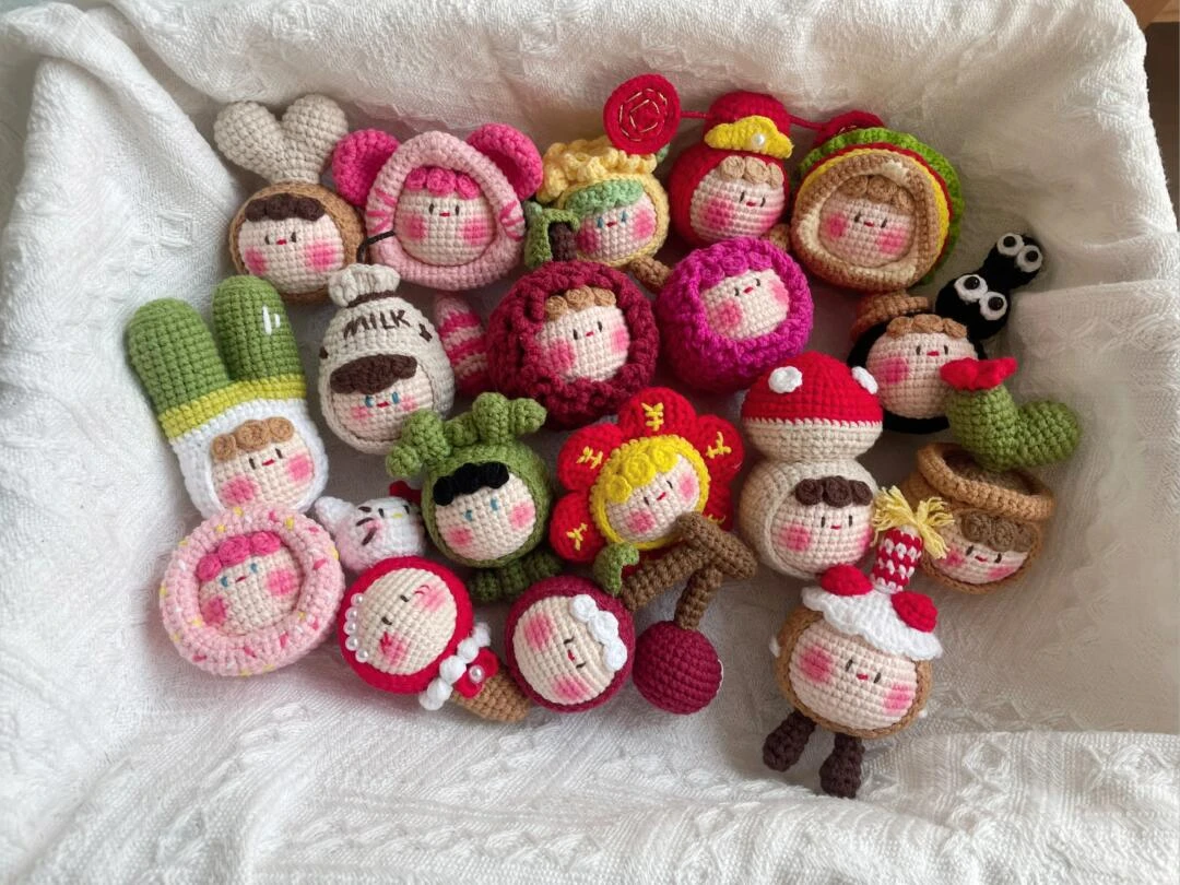 【随机福袋】DIY钩织团子摆件钥匙扣挂件成品