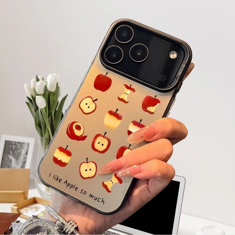 创意简约满屏小苹果适用iPhone17手机壳15promax苹果14/13可爱防