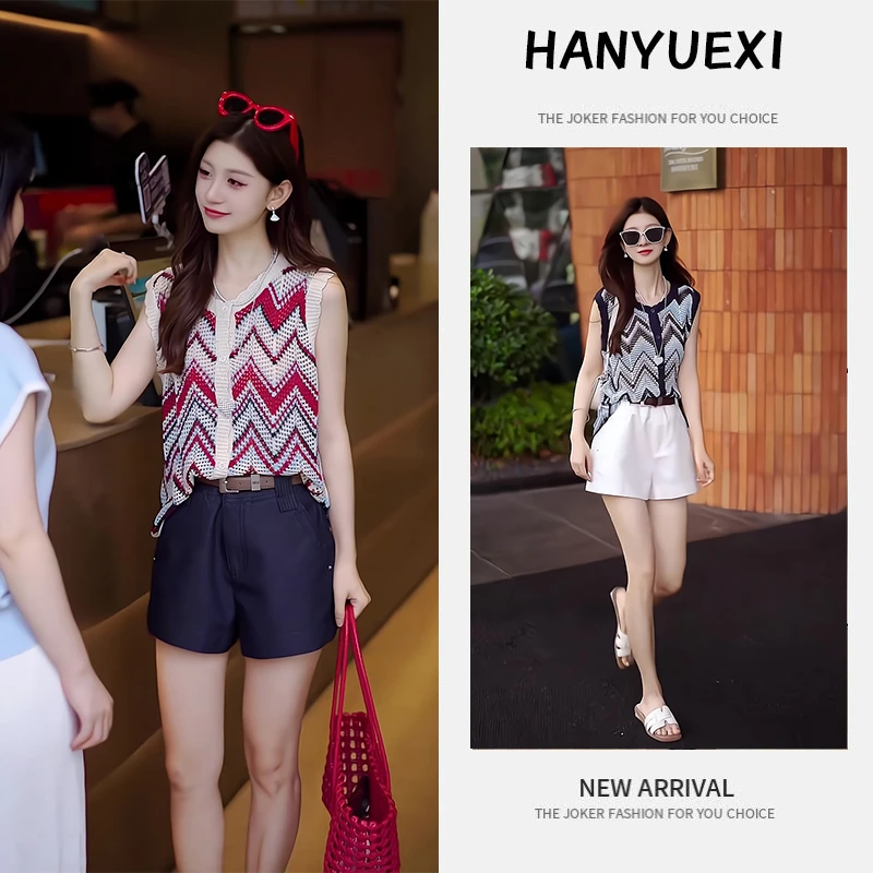 夏季一整套女装2025新款韩版时尚休闲减龄气质无袖上衣短裤两件套