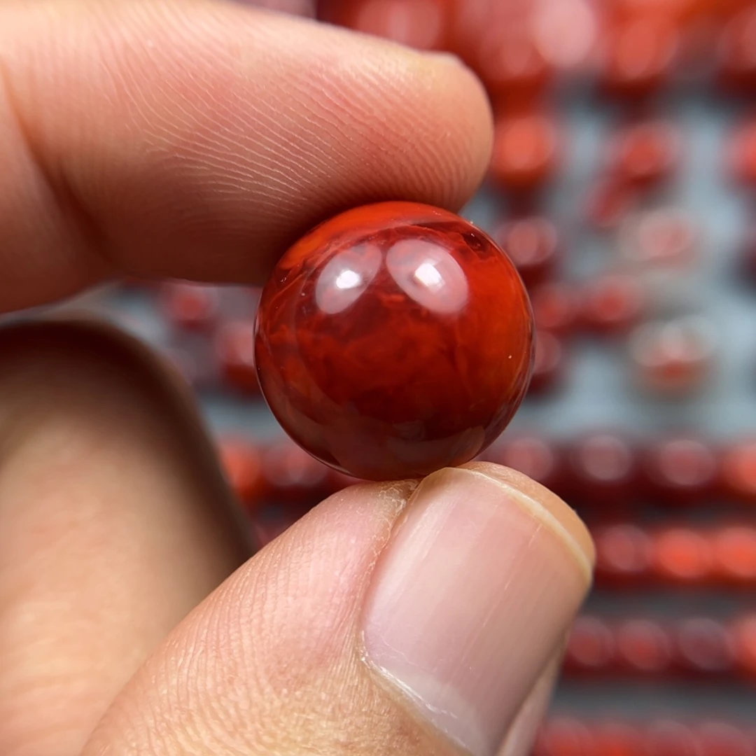 南红玛瑙未镶嵌珠宝奇石尺寸16.4锦红火焰红