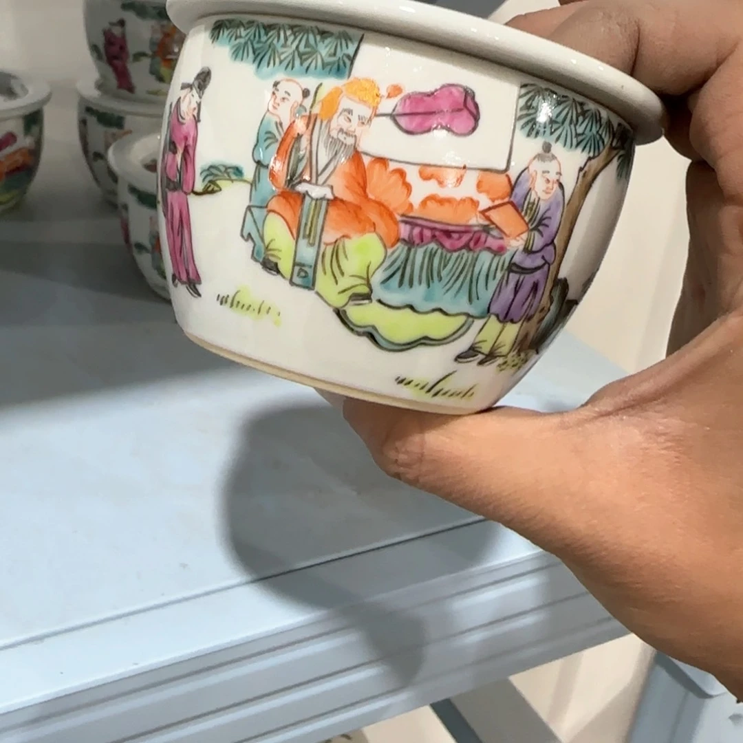 瓷片摆件手绘瓷器全部处理