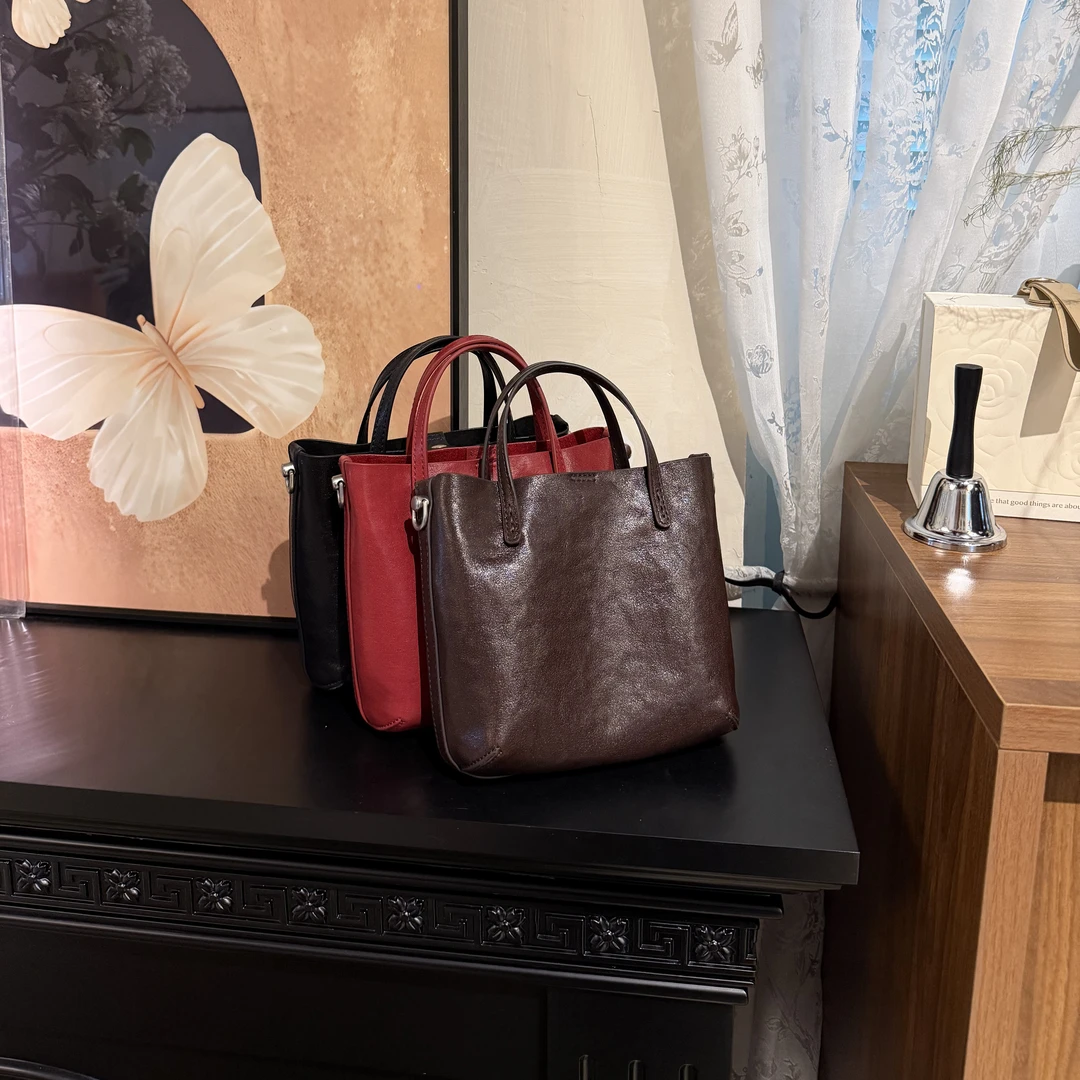 【慕懿时袋】单肩手提菜篮子包子母包手工通勤包简约日系55599