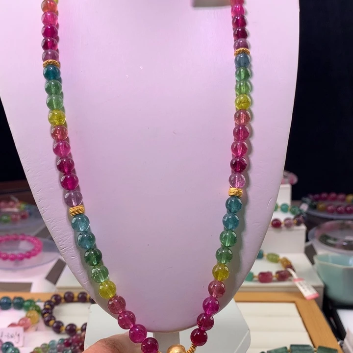 双色碧玺手链未镶嵌