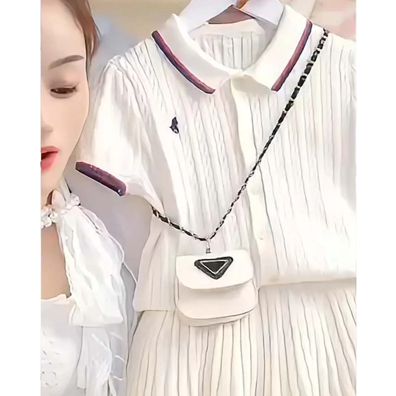 女童夏季新款2025套装儿童洋气时髦短袖针织衫半身裙两件套